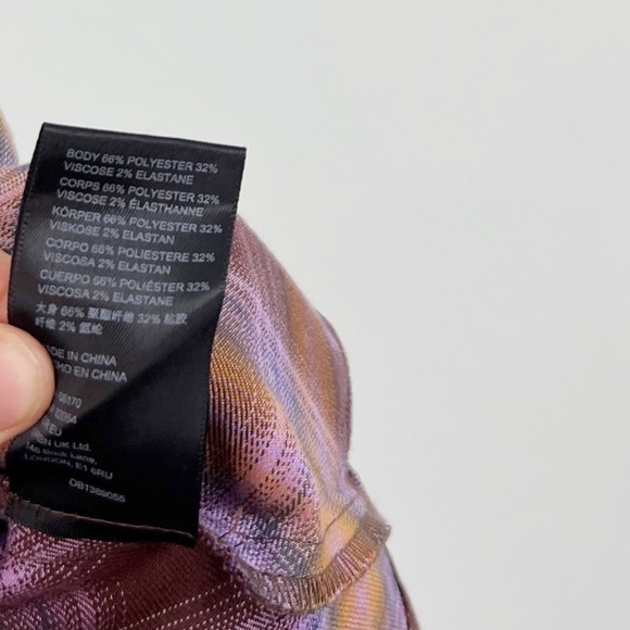 NEW Urban Outfitters Keya Purple Orange Plaid Sleeveless Mini Dress - Picture 8 of 8